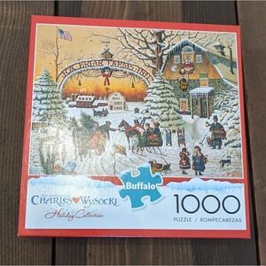 Buffalo Puzzle 1000 Christmas Collection “Fox Briar Farms Inn“ NIB
